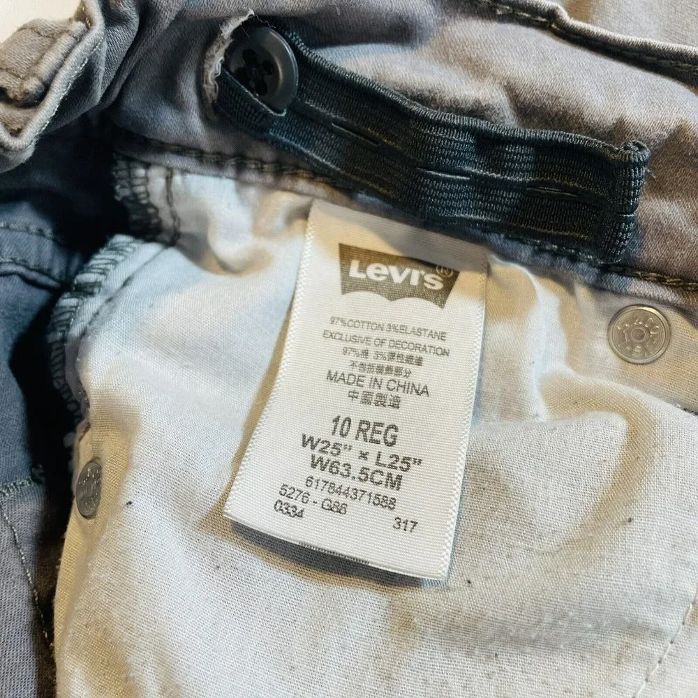 LEVI'S 514 Straight Leg Gray Denim Jeans Boy's Size 10 Reg W25 x L25 - Picture 10 of 11